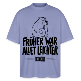 FRÜHER WAR ALLET LEICHTER-ICK OOCH-Oversized Unisex Bio T-Shirt - Violett
