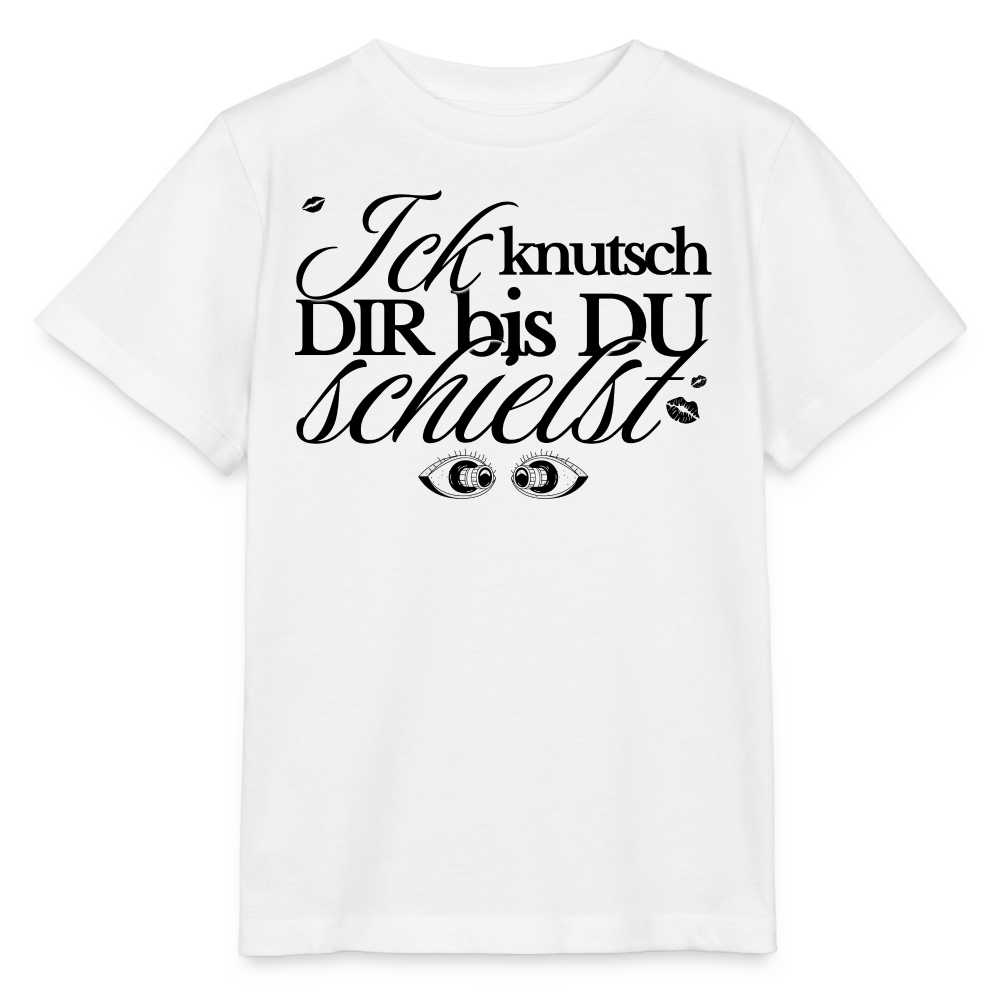 ICK KNUTSCH DIR - Kinder T-Shirt BIO - Weiß