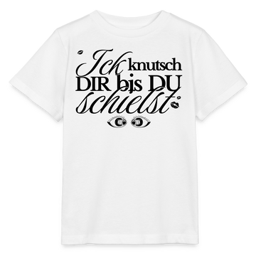 ICK KNUTSCH DIR - Kinder T-Shirt BIO - Weiß