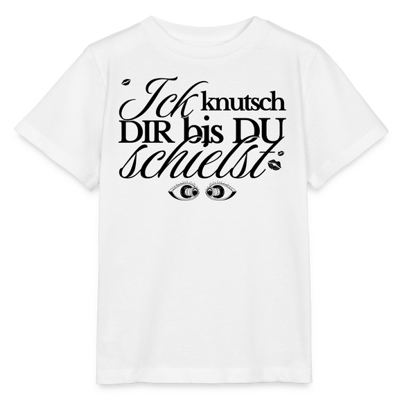 ICK KNUTSCH DIR - Kinder T-Shirt BIO - Weiß