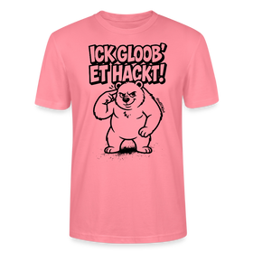 Berlin Shirt-ICK GLOOB ET HACKT-Unisex T-Shirt mit Berliner Bär - Pink 
