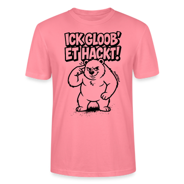 Berlin Shirt-ICK GLOOB ET HACKT-Unisex T-Shirt mit Berliner Bär - Pink 