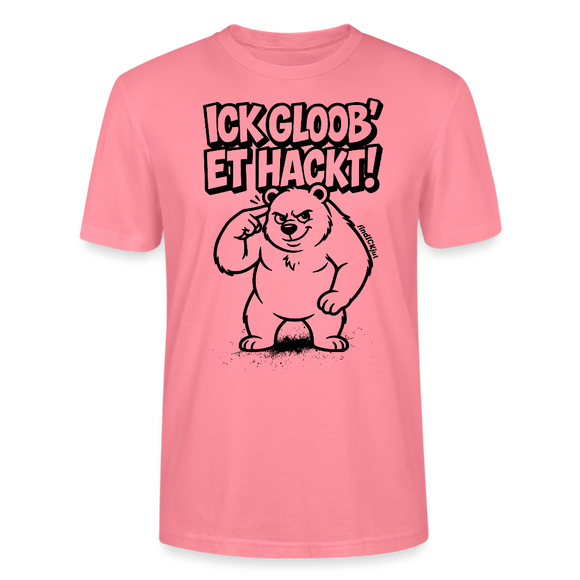 Berlin Shirt-ICK GLOOB ET HACKT-Unisex T-Shirt mit Berliner Bär - Pink 