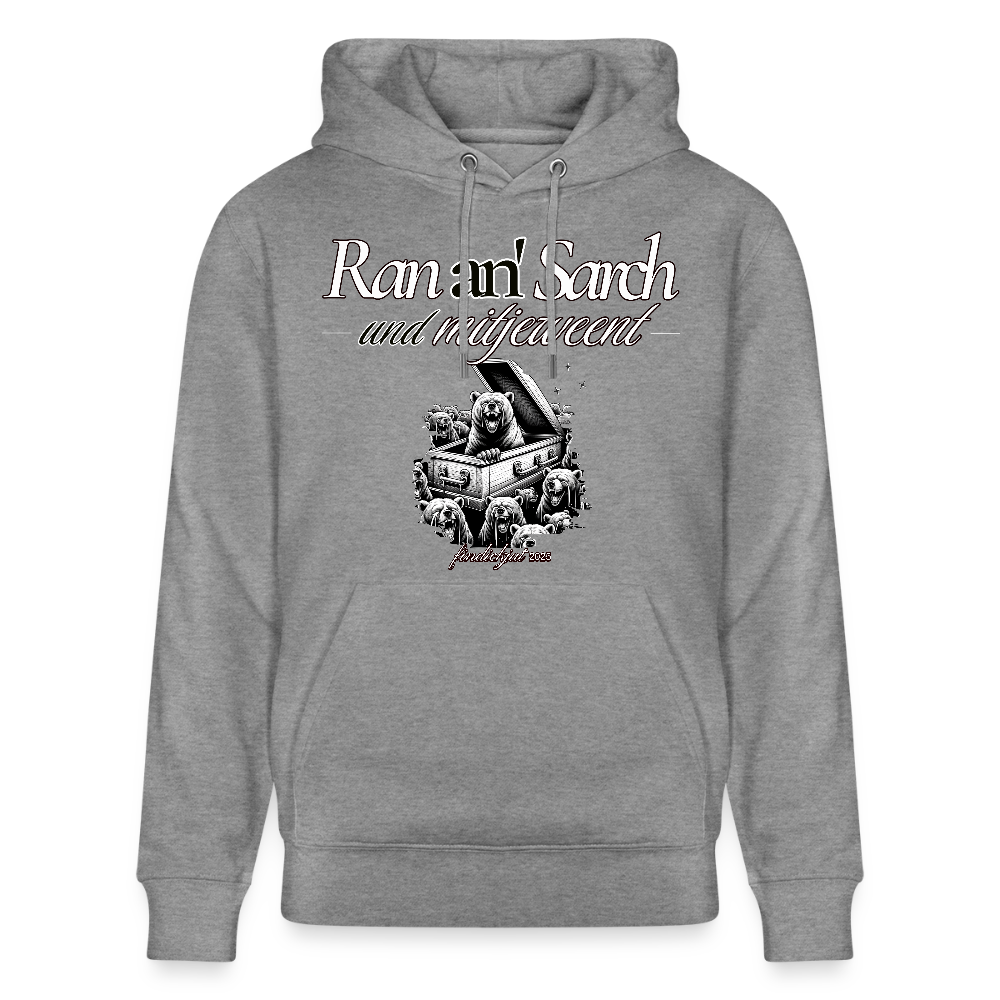 Ran an Sarch-Unisex Bio-Hoodie II - Hellgrau marmoriert
