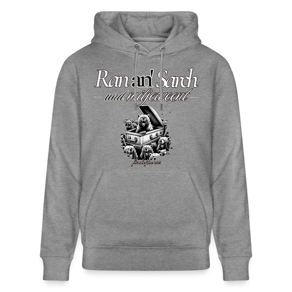 Ran an Sarch-Unisex Bio-Hoodie II - Hellgrau marmoriert