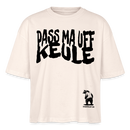 Berliner Sprüche T-Shirt-PASS MA UFF KEULE - Frauen Boxy Bio-T-Shirt - Naturweiß
