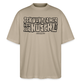 Berliner Spruch-ICK WUNDER MIR-Oversized Unisex Bio T-Shirt - Steingrau
