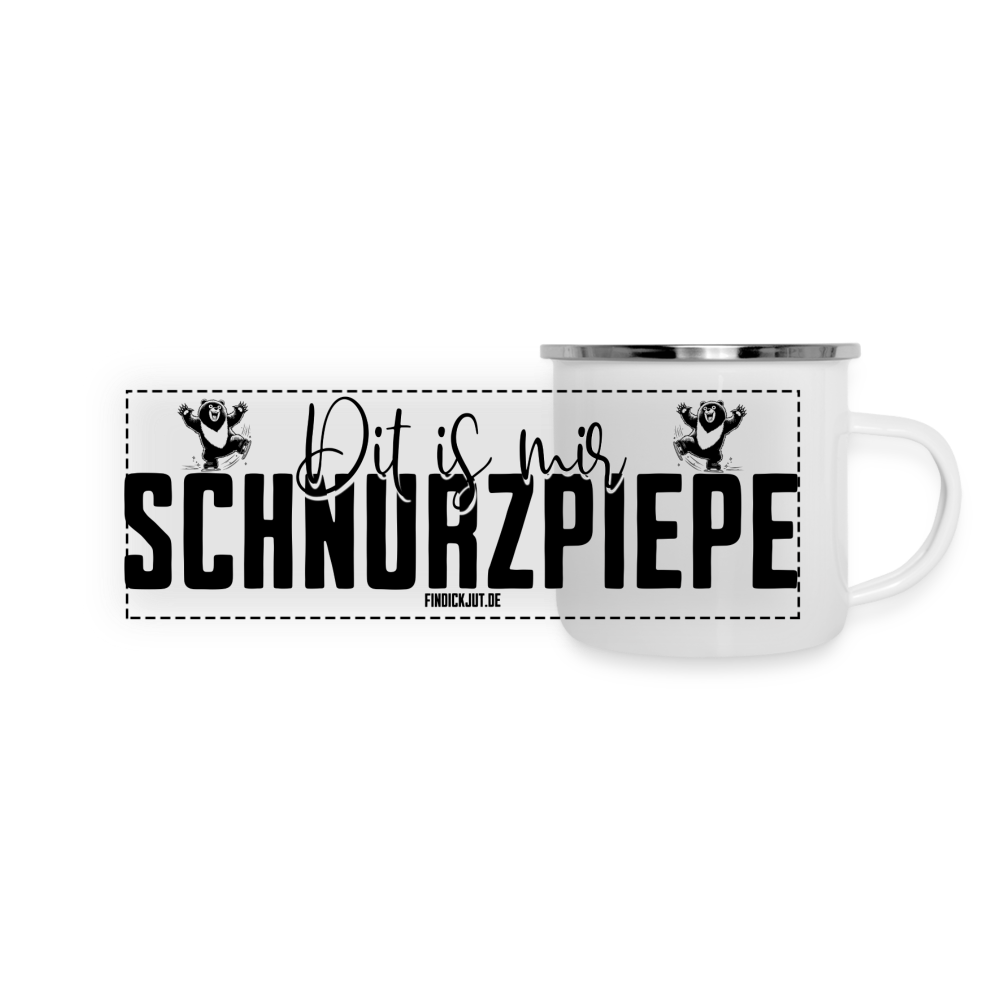 SCHNURZPIEPE - Panorama Emaille-Tasse - Weiß