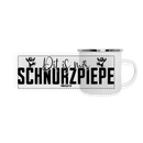 SCHNURZPIEPE - Panorama Emaille-Tasse - Weiß