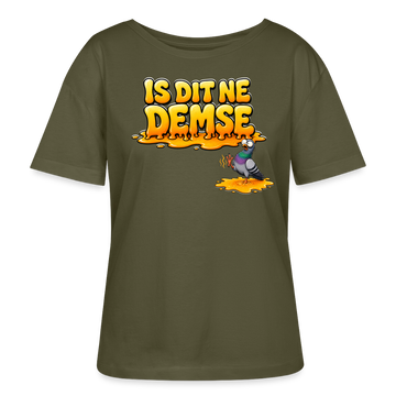 Berlin Shirt-Sommer-IS DIT NE DEMSE-Rundhals Frauen Bio-T-Shirt - Khaki