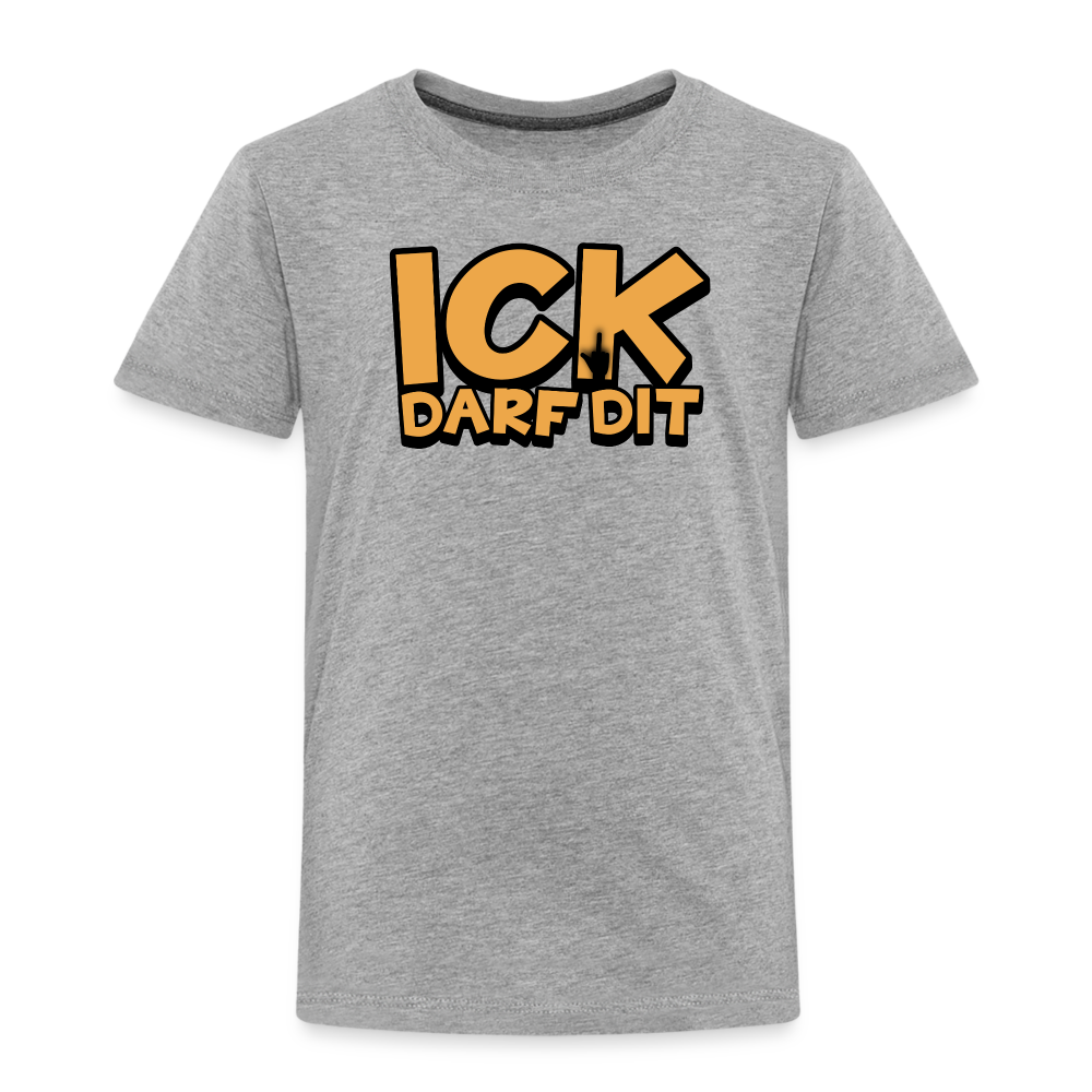 ICK DARF DIT - Kinder Premium T-Shirt - Grau meliert