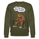Berliner Bär und Spruch-JEH MIR NICH UFFN SENKEL-Unisex Bio-Sweatshirt - Khaki