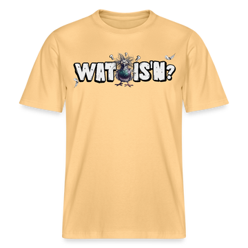 WAT IS'N?-Relaxed Fit Unisex Bio-T-Shirt - Hellgelb