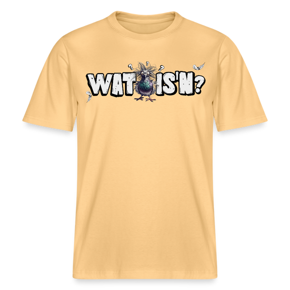 WAT IS'N?-Relaxed Fit Unisex Bio-T-Shirt - Hellgelb