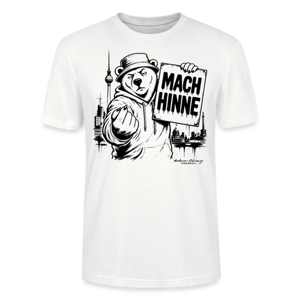 MACH HINNE Berlin T-Shirt – Unisex T-Shirt mit Skyline - Weiß