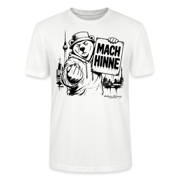 MACH HINNE Berlin T-Shirt – Unisex T-Shirt mit Skyline - Weiß