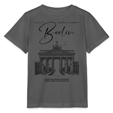 BERLIN-Kinder Bio T-Shirt - Anthrazit
