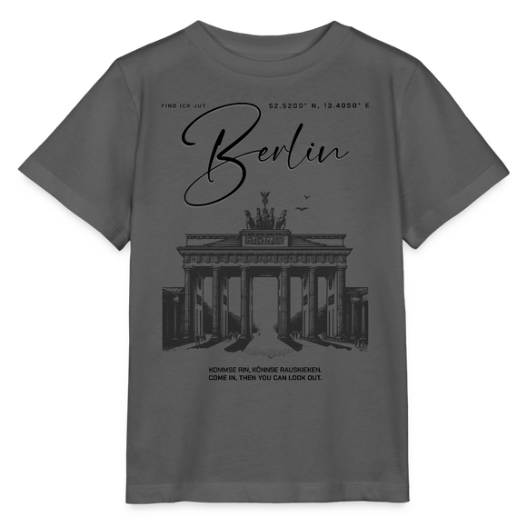 BERLIN-Kinder Bio T-Shirt - Anthrazit