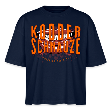 KODDERSCHNAUZE - Frauen Boxy Bio-T-Shirt - Navy