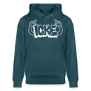 ICKE-Unisex Bio-Hoodie mit Berliner Schnauze - Dunkles Petrol