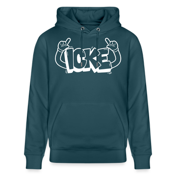 ICKE-Unisex Bio-Hoodie mit Berliner Schnauze - Dunkles Petrol
