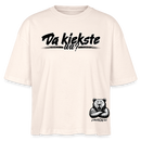 Da kiekste, wa?-Frauen Boxy Bio-T-Shirt II - Weißgrau