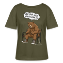 Berliner Bär Shirt-JEH MIR NICH UFFN SENKEL-Rundhals Frauen Bio-T-Shirt - Khaki