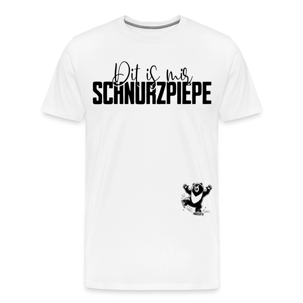 SCHNURZPIEPE - Männer Premium T-Shirt - Weiß