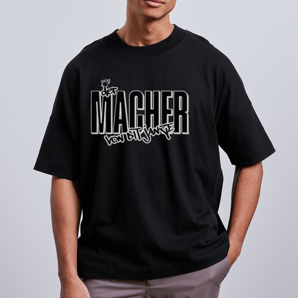 DER MACHER VON DIT JANZE -Unisex Oversize Bio-T-Shirt - Schwarz