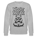 Berliner Schnauze-Unisex Bio-Sweatshirt-NÜSCHT DARF ICK - Grau meliert