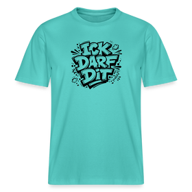 Berlin Shirt-ICK DARF DIT- RELAXED FIT Unisex bio T-Shirt - Poolblau