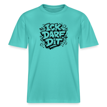 Berlin Shirt-ICK DARF DIT- RELAXED FIT Unisex bio T-Shirt - Poolblau