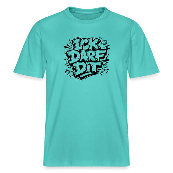 Berlin Shirt-ICK DARF DIT- RELAXED FIT Unisex bio T-Shirt - Poolblau