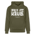PASS UFF KEULE-Unisex Bio-Hoodie mit echt Berliner Schnauze - Khaki Grün
