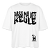 PASS MA UFF KEULE - Frauen Boxy Bio-T-Shirt - Weiß