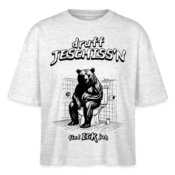 DRUFF JESCHISS'N-Frauen Boxy Bio-T-Shirt Nova - Weiß meliert