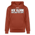 Terrakotta-farbener Bio Hoodie mit dem Spruch in Original Berliner Schnauze 'ICK GLOOB MIR LAUST DER AFFE'-Unisex Bio-Hoodie - Terrakotta