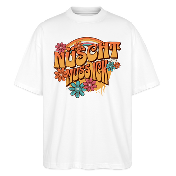 BERLINER RETRO-NÜSCHT-Oversized Unisex Bio T-Shirt - Weiß