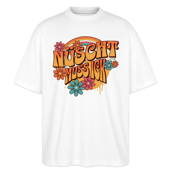 BERLINER RETRO-NÜSCHT-Oversized Unisex Bio T-Shirt - Weiß