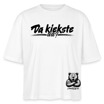 Da kiekste, wa?-Frauen Boxy Bio-T-Shirt II - Weiß