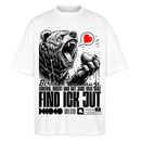 Berlin Souvenir-FIND ICK JUT-Oversized Unisex Bio T-Shirt - Weiß