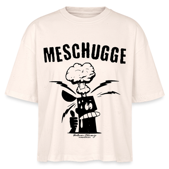 Berlin Shirt -MESCHUGGE - Frauen Boxy Bio-T-Shirt - Natur