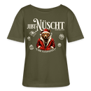JIBT NÜSCHT-Rundhals Frauen Bio-T-Shirt-grummliger Berliner Bär - Khaki