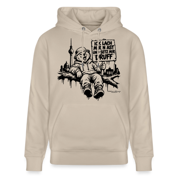 ICK LACH MIR N AST - Unisex Bio-Hoodie mit Berliner Berlin - Beige
