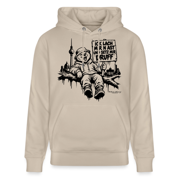 ICK LACH MIR N AST - Unisex Bio-Hoodie mit Berliner Berlin - Beige