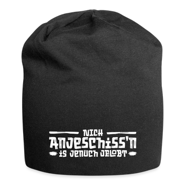 NICH ANJESCHISSN-Jersey-Beanie - Schwarz