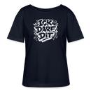 Berlin Shirt-ICK DARF DIT-Rundhals Frauen Bio-T-Shirt - Navy