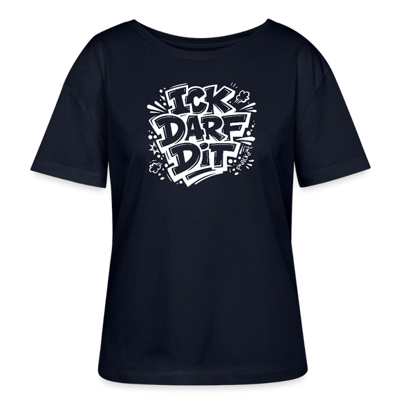 Berlin Shirt-ICK DARF DIT-Rundhals Frauen Bio-T-Shirt - Navy