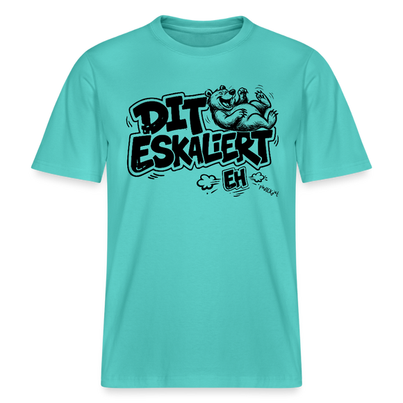 Berlin Shirt mit Spruch-DIT ESKALIERT EH- RELAXED FIT Unisex Bio T-Shirt - Poolblau