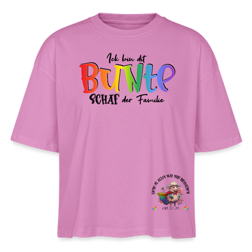 LIEBE IS BUNT-Frauen Boxy Bio-T-Shirt - Pink